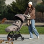 Universalios žieminės pirštinės vežimėliui PETITE&MARS Furry Old Rose