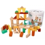 Medinės kaladėlės kibirėlyje Adam Toys 100 vnt.
