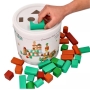 Medinės kaladėlės kibirėlyje Adam Toys 100 vnt.
