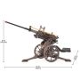 mechaninis 3D medinis konstruktorius Priešlėktuvinė patranka