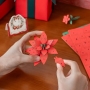 3D medinė dėlionė Kalėdinė puansetijų puokštė